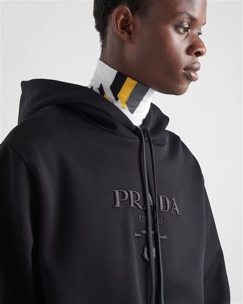 mens black prada hoodie|Prada sweatsuit.